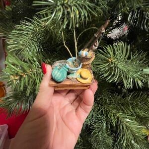 Holiday Fishing Gear Ornament in Multicolor